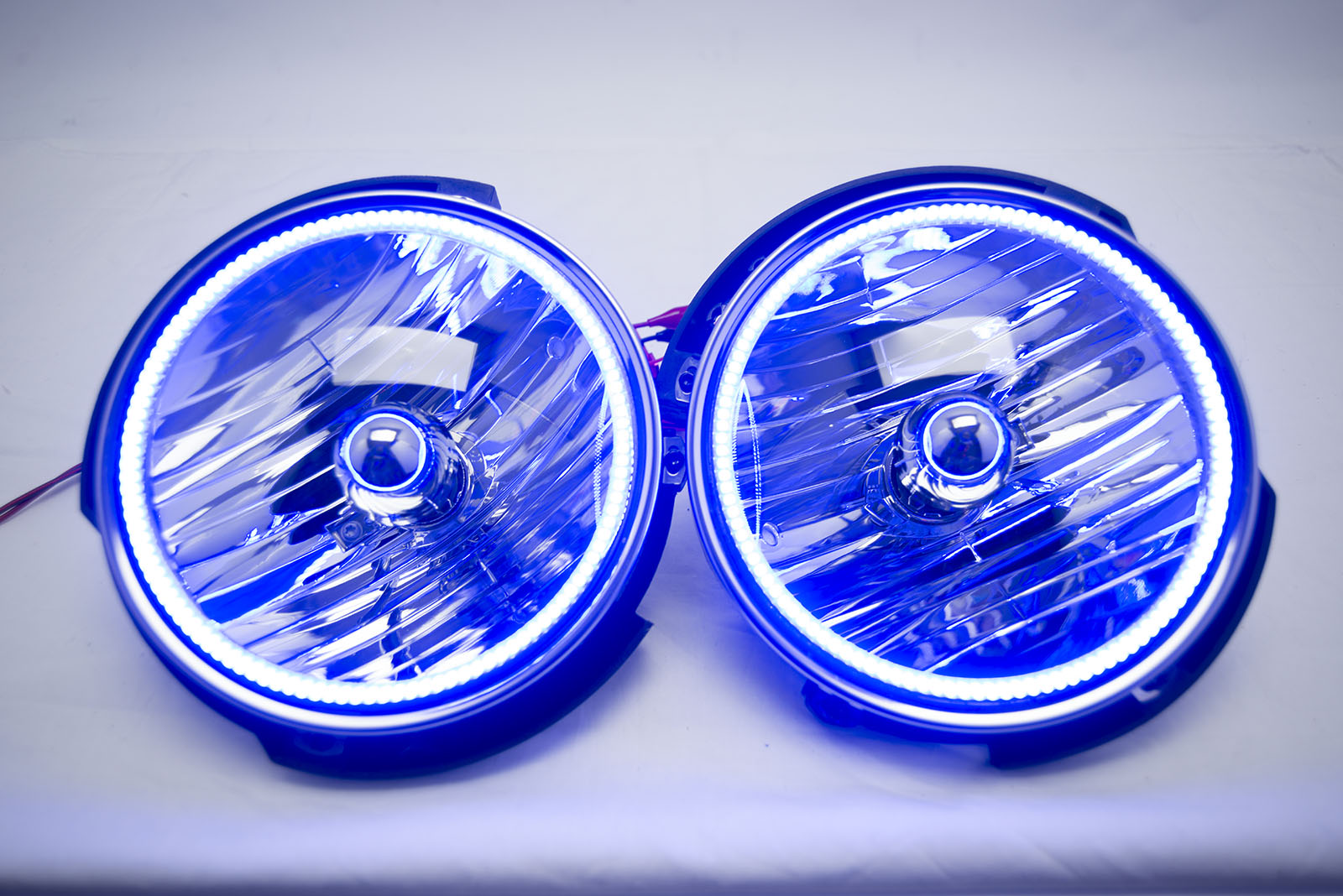 2007-2016 Jeep Wrangler Headlights Pair with ORACLE HALO KIT BLUE、mySite、nflplayoffbracketp