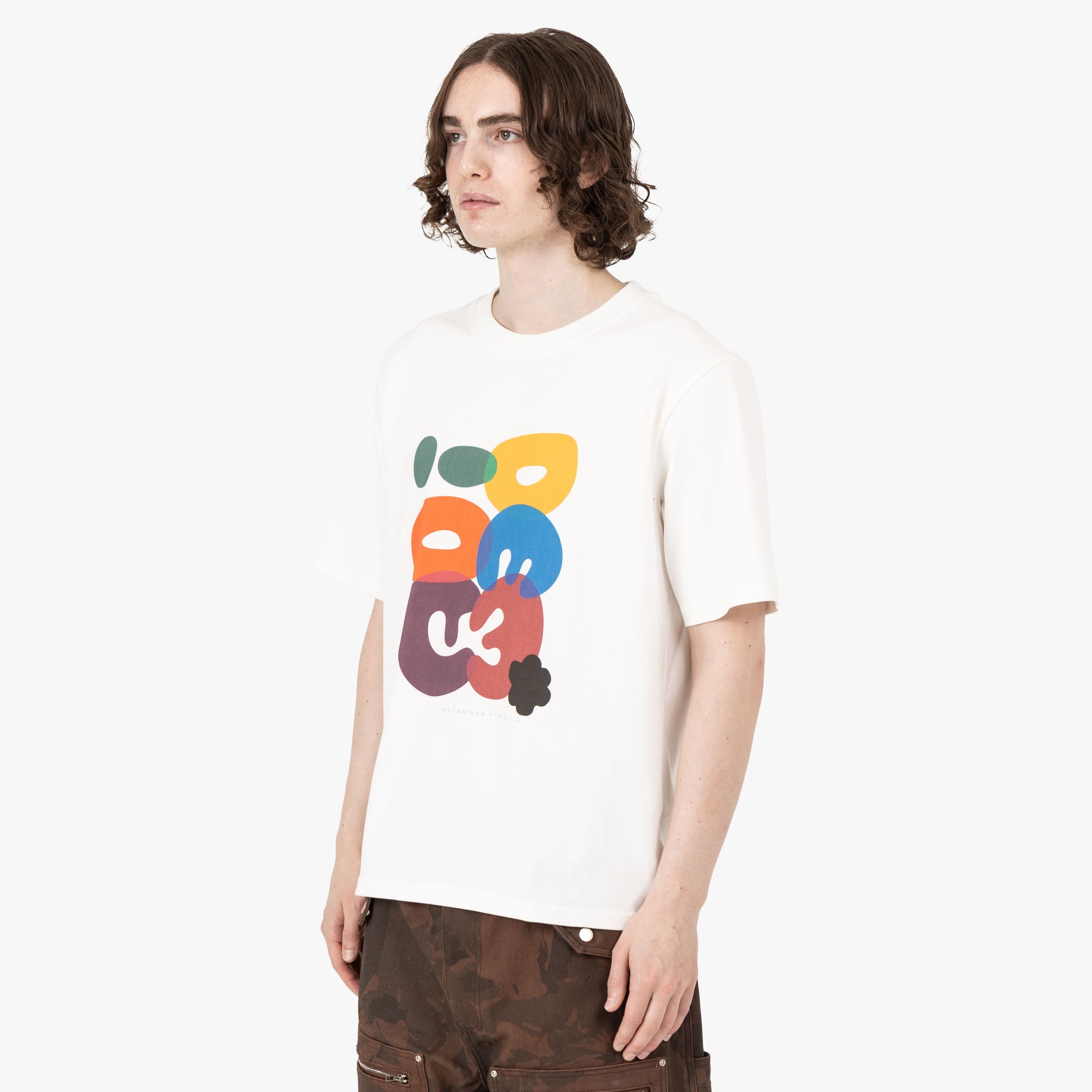  Adidem Asterisks Bubble Letters T-Shirt / Cream、mySite、merchandisen