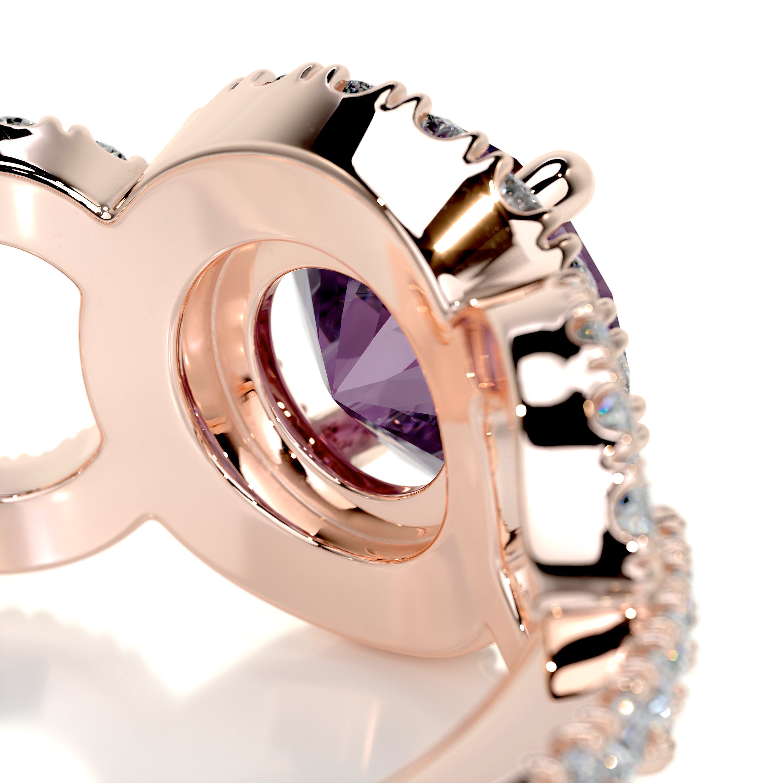 Elize Pink Gemstone & Diamonds Ring (1.30 Carat) -14K Rose Gold、mySite、hinf8tx79