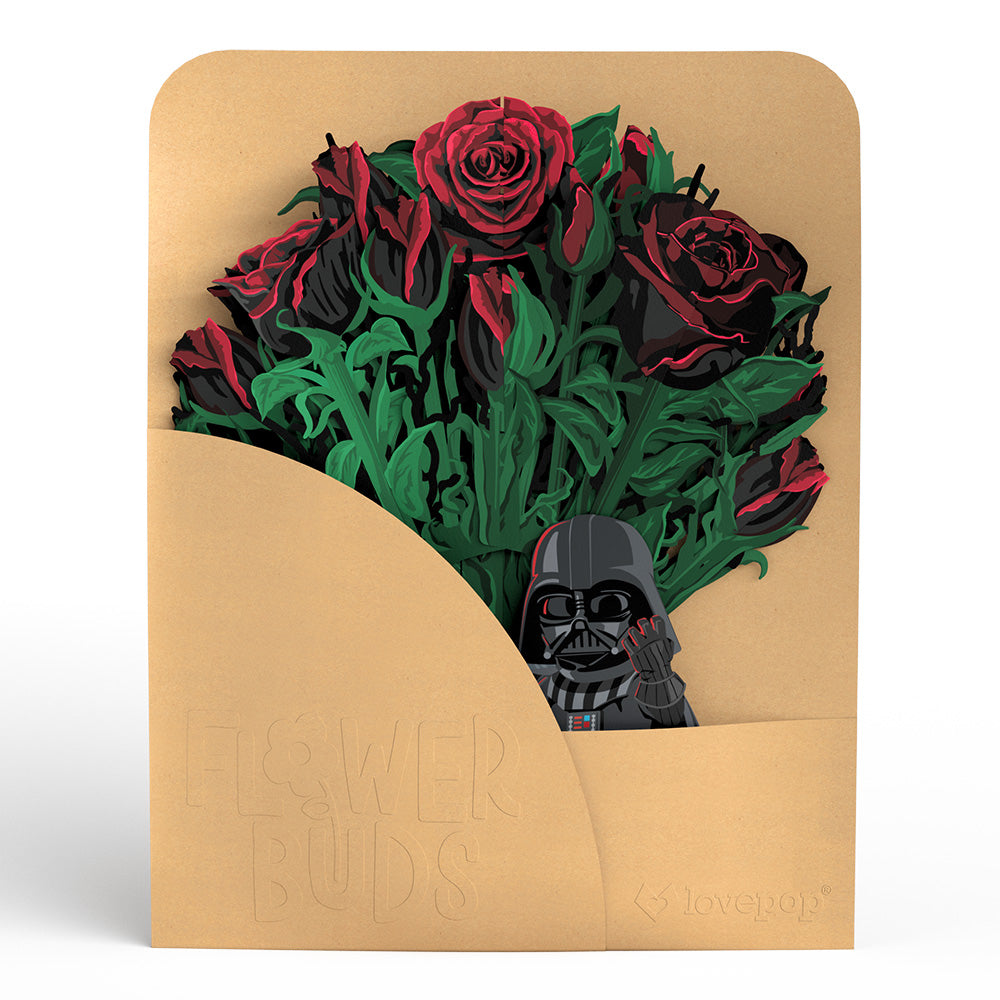 Star Wars™ Darth Vader™ Take My Breath Away Pop-Up Card & Flower Buds Bouquet Bundle、mySite、solidvoid