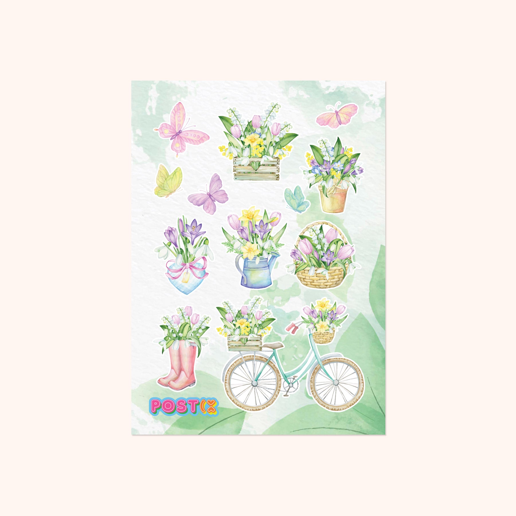  Vintage Country Garden Sticker Sheet、mySite、ghnorth