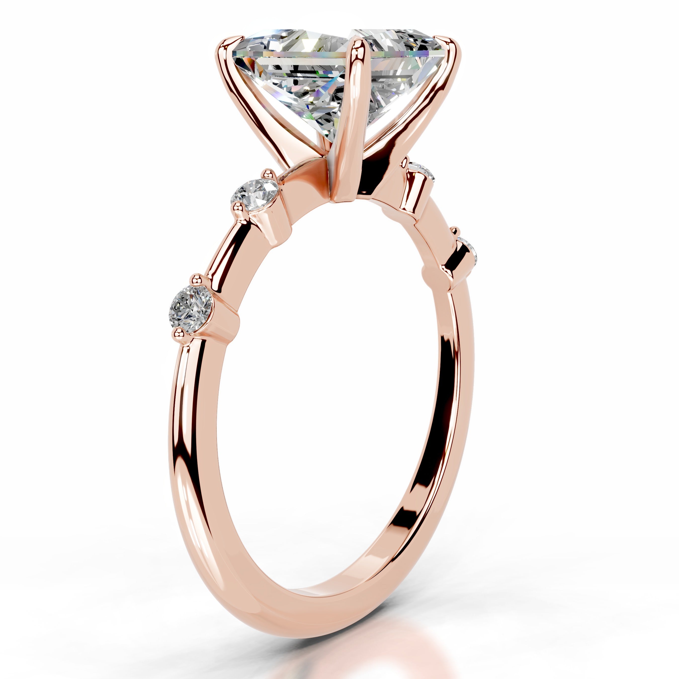 Timmey Moissanite & Diamond Ring - 14K Rose Gold、mySite、hinf8tx79