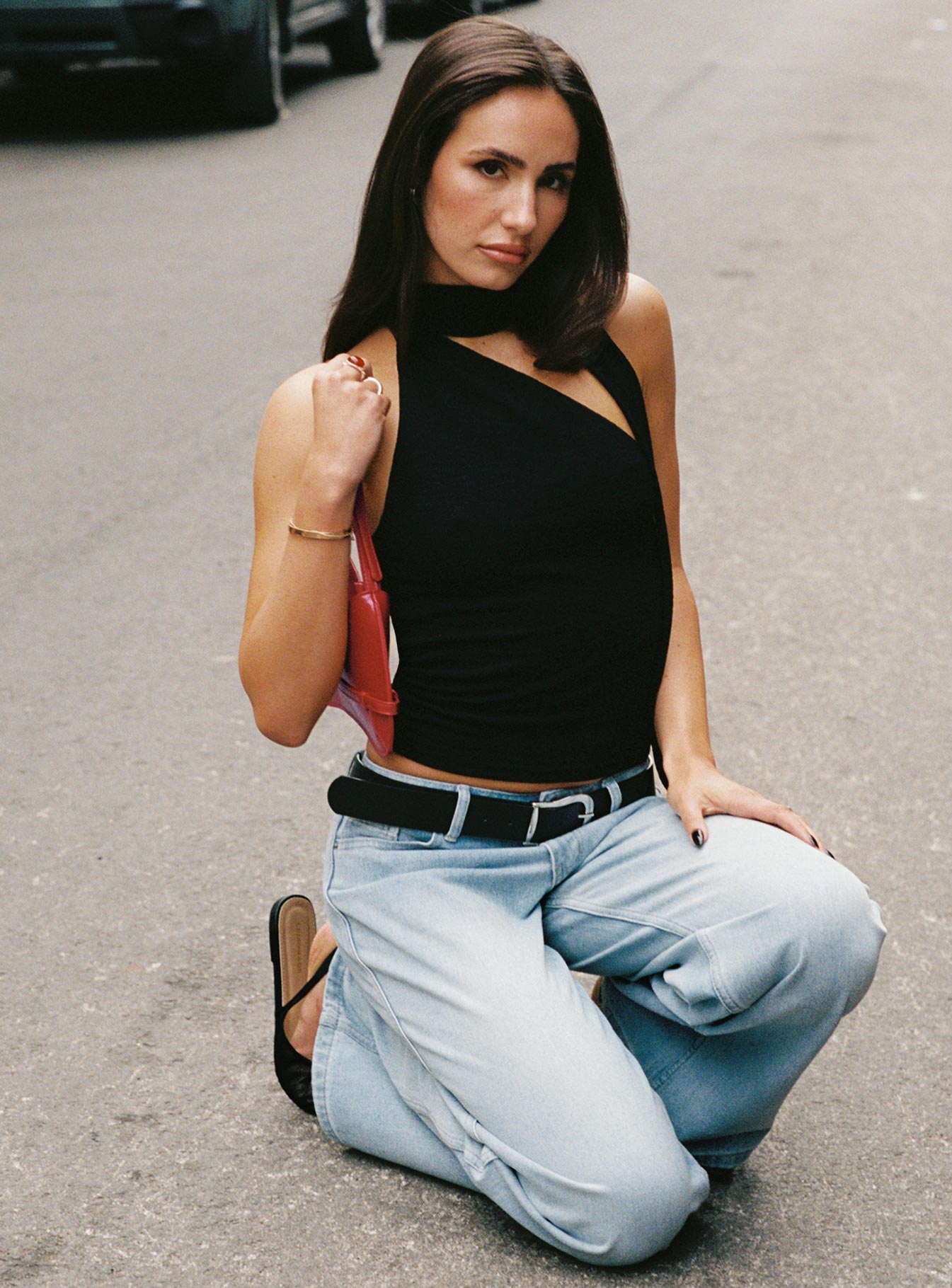 Anderstone Neck Tie Top Black、mySite、solidvoid