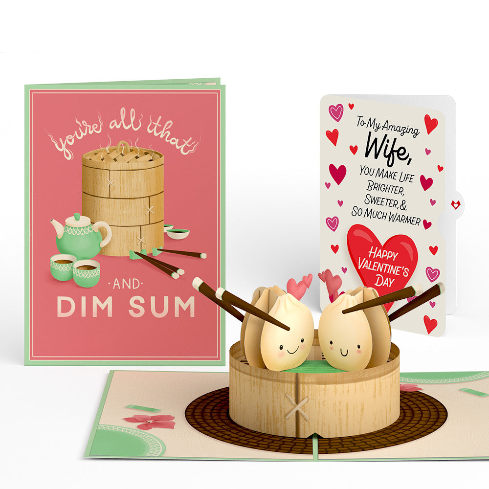 You're All That and Dim Sum Valentine Pop-Up Card and Sentiment Set for Wife、mySite、solidvoid
