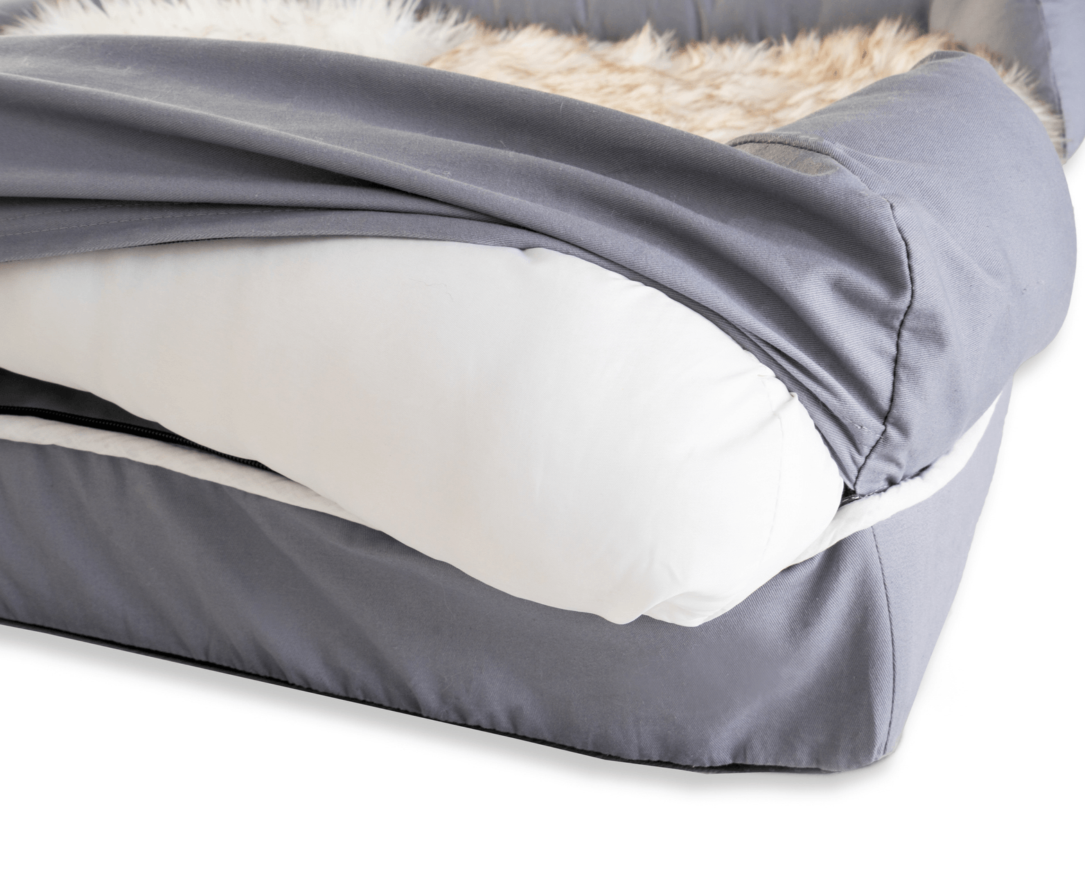 PupLounge™ Memory Foam Dog Bed Cover - Original Grey (Bed Not Included)、mySite、solidvoid