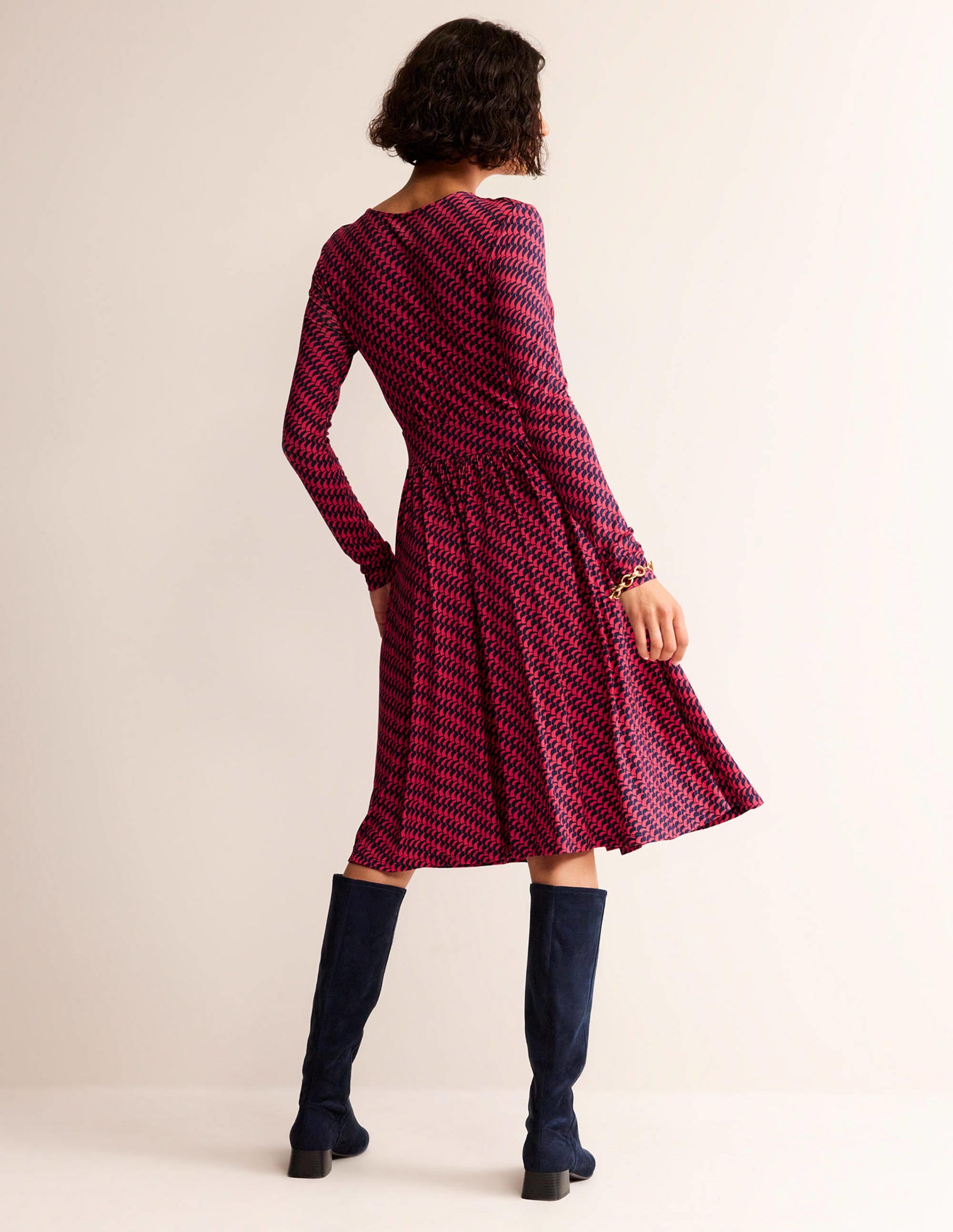  Thea Short Jersey Dress-Pop Peony, Geo fall、mySite、ashleygrahame