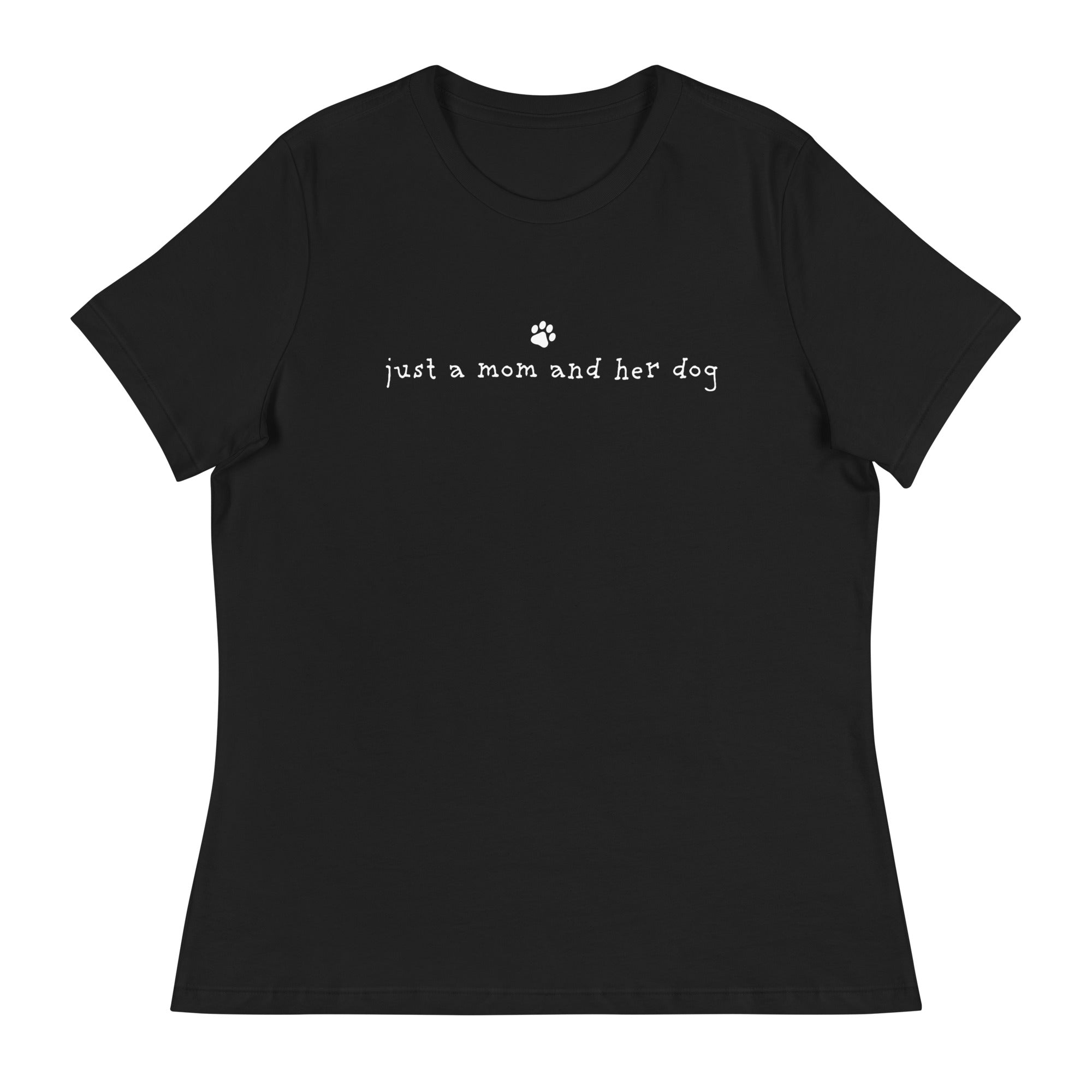 Just A Mom & Her Dog Women's Relaxed T-Shirt、mySite、camillekostekn