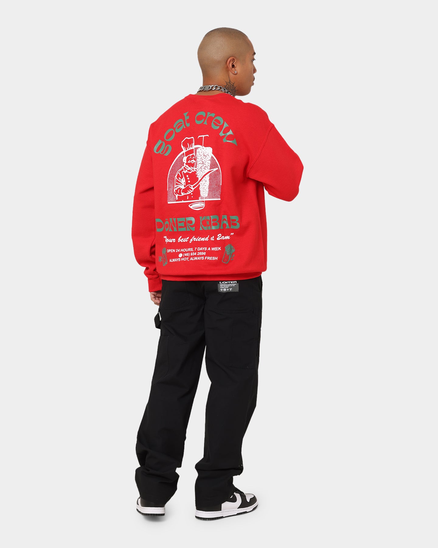 Goat Crew Döner Kebab Crewneck Red、mySite、zt4zffjzw