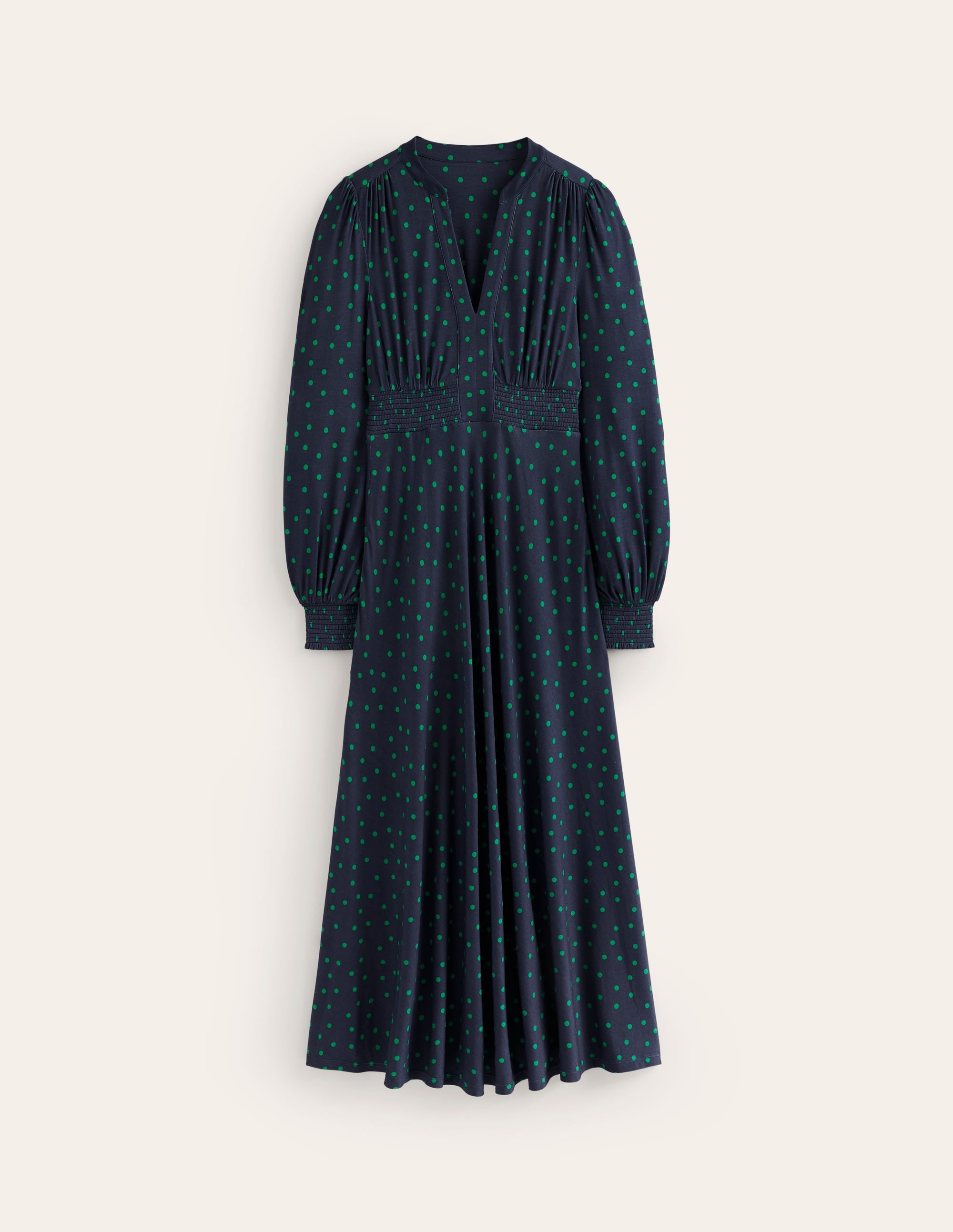  Ivy Smocked Midi Dress-Navy, Sparse Spot、mySite、ashleygrahame
