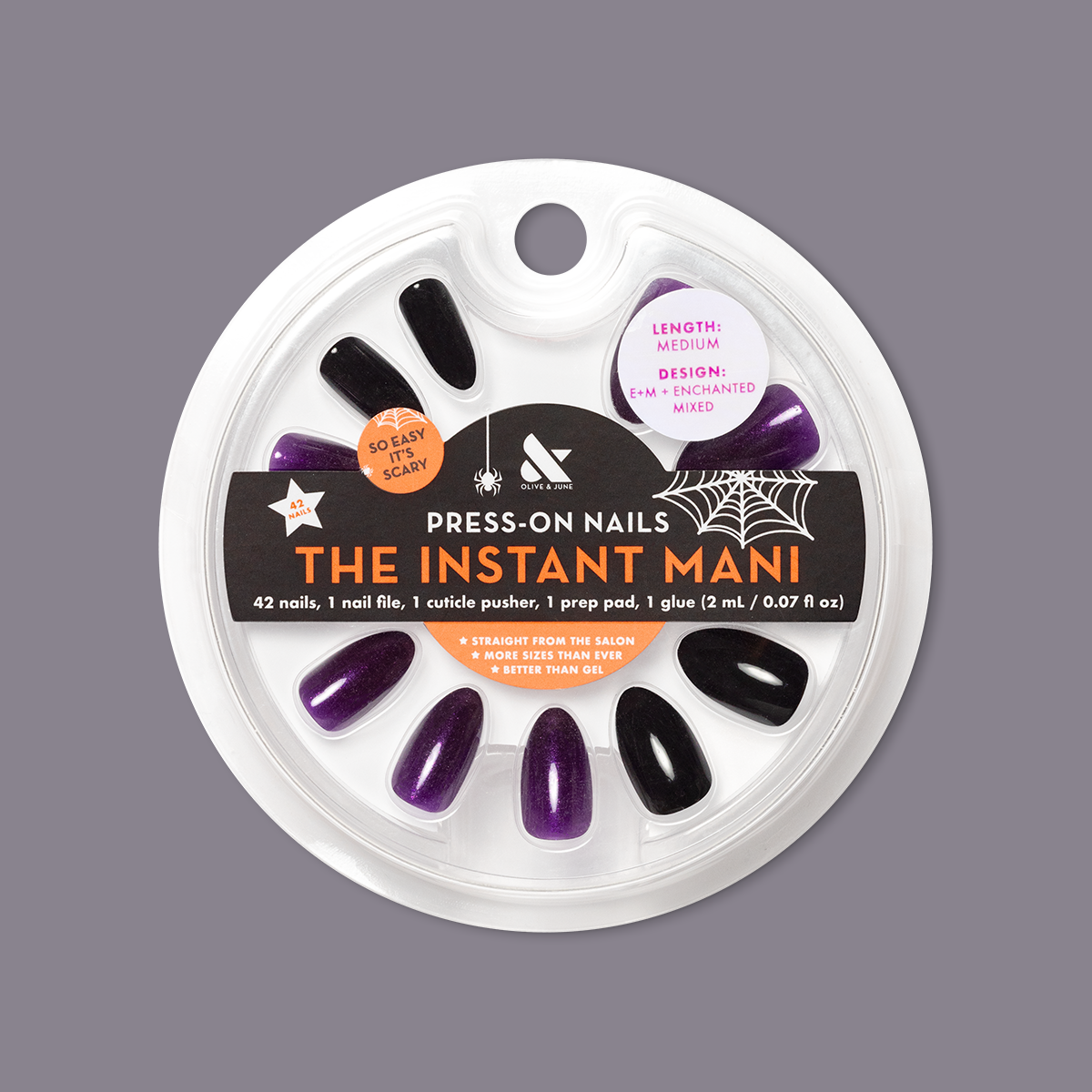 E+M & Enchanted Mixed Pack - Press-On | Medium | Almond - Part of Set、mySite、solidvoid