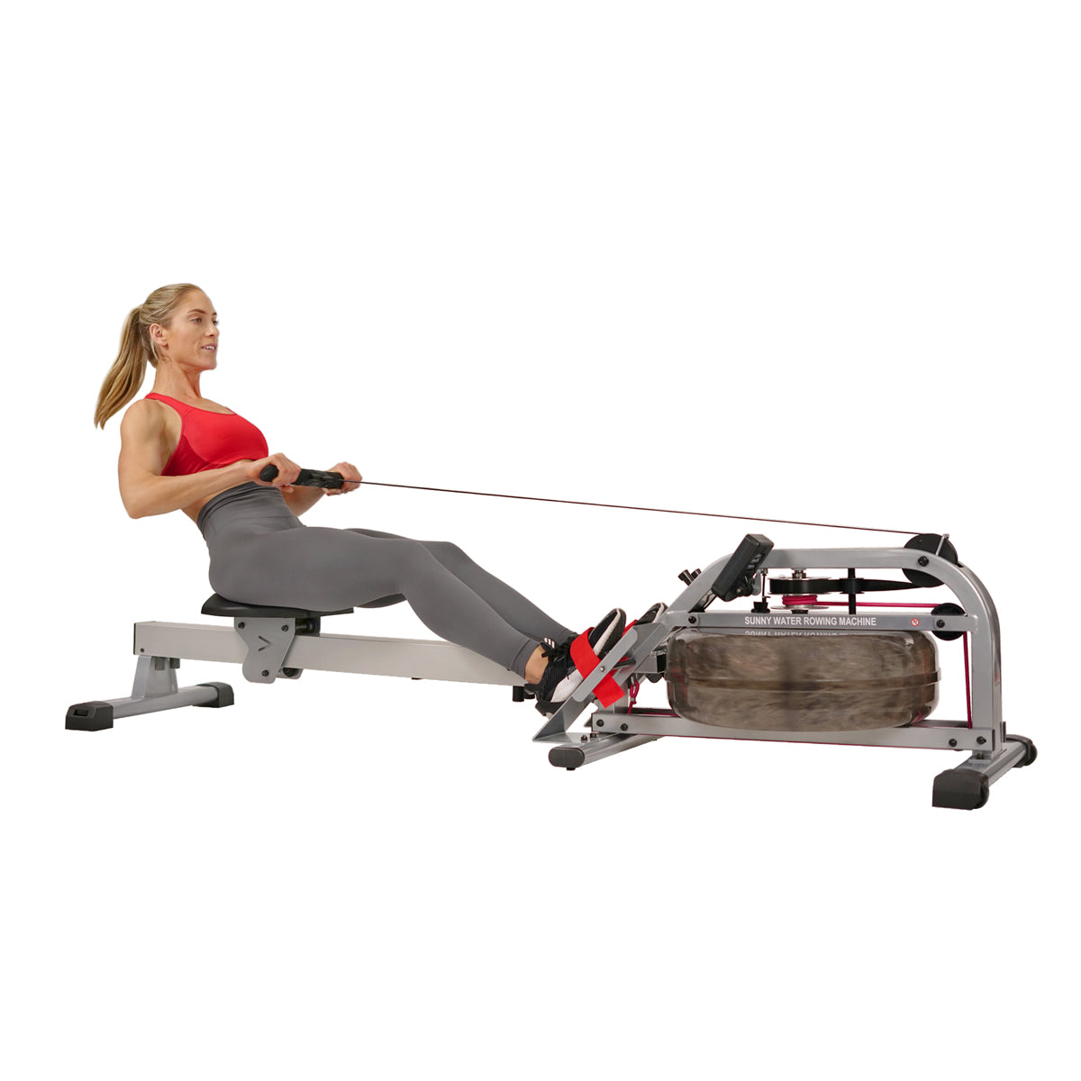  Water Rowing Machine Fitness Rower w/ LCD Monitor、mySite、ghnorth