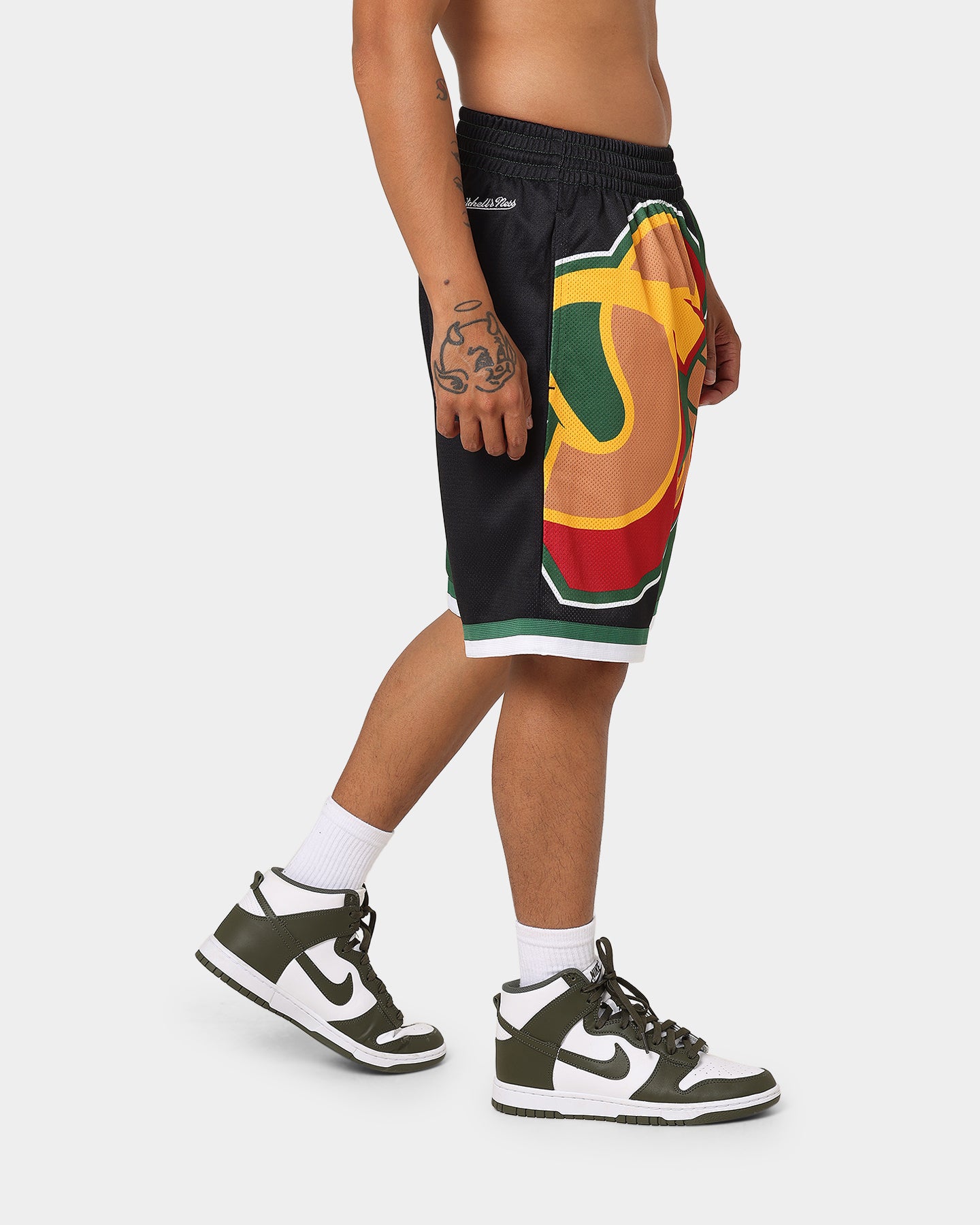 Mitchell & Ness Seattle Supersonics Big Face Shorts 5.0 Black、mySite、zt4zffjzw