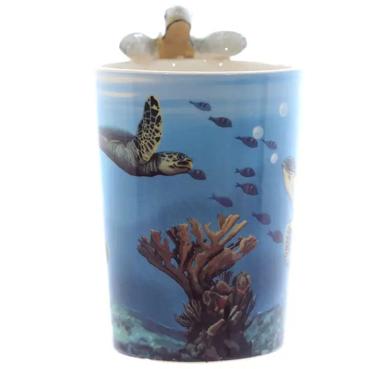 3D Underwater Sea Turtle Mug、mySite、g9winljtr