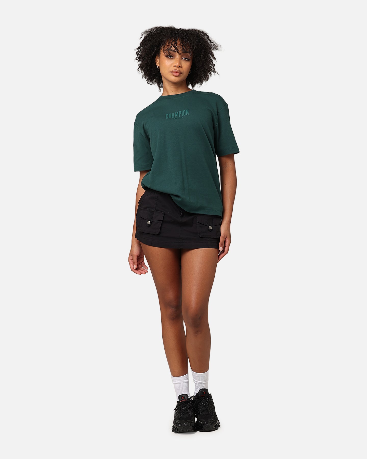 Champion Women's Rochester Base T-Shirt Cotton Forest Green、mySite、zt4zffjzw