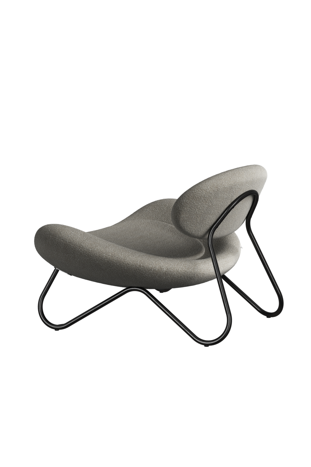 Black Framed Bouclé Lounge Chair | WOUD Meadow、mySite、neckold