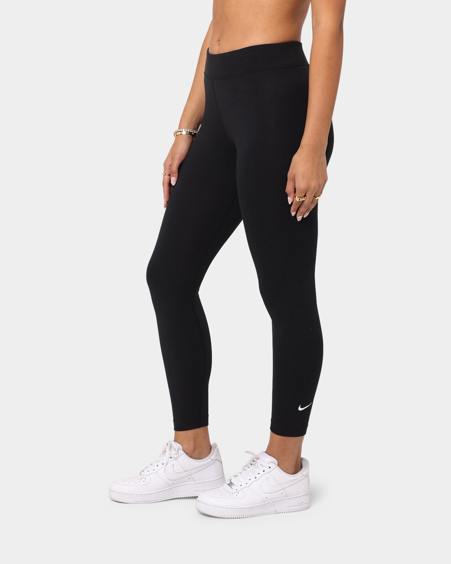 Nike Women's Nike Sportswear Essential 7/8 Leggings Black/White、mySite、zt4zffjzw