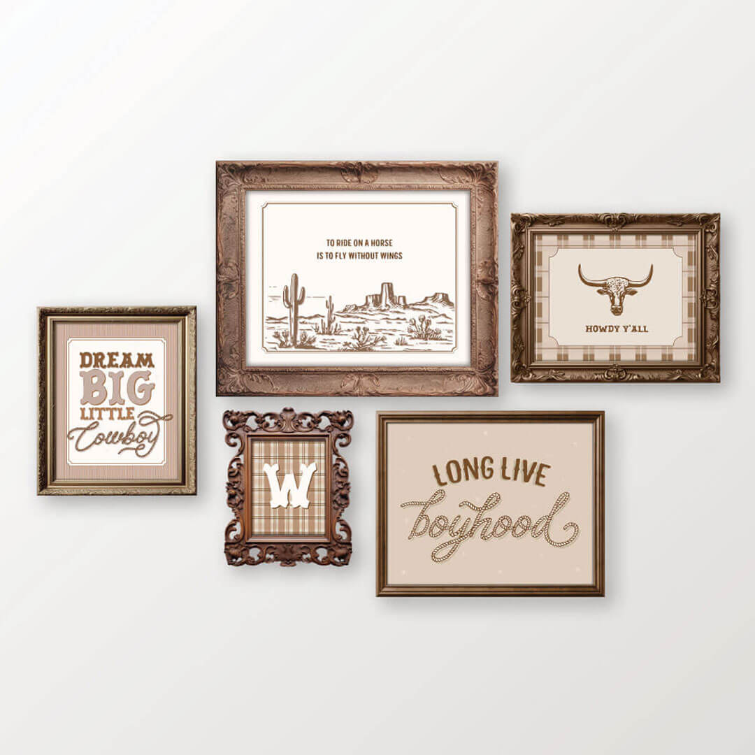  Little Cowboy Bundled Digital Nursery Art、mySite、layawaytickets