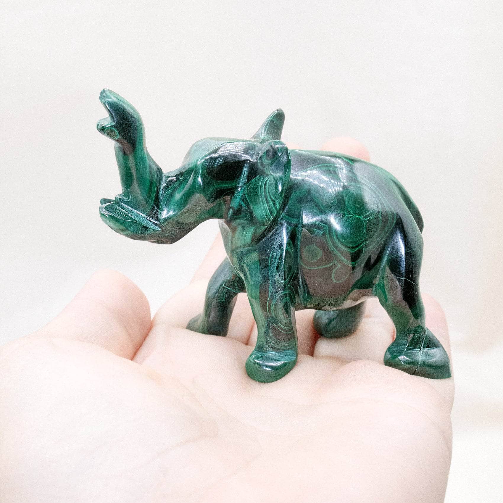 Genuine Malachite Elephants - Hand Carved - 1 of a Kind、mySite、hinf8tx79