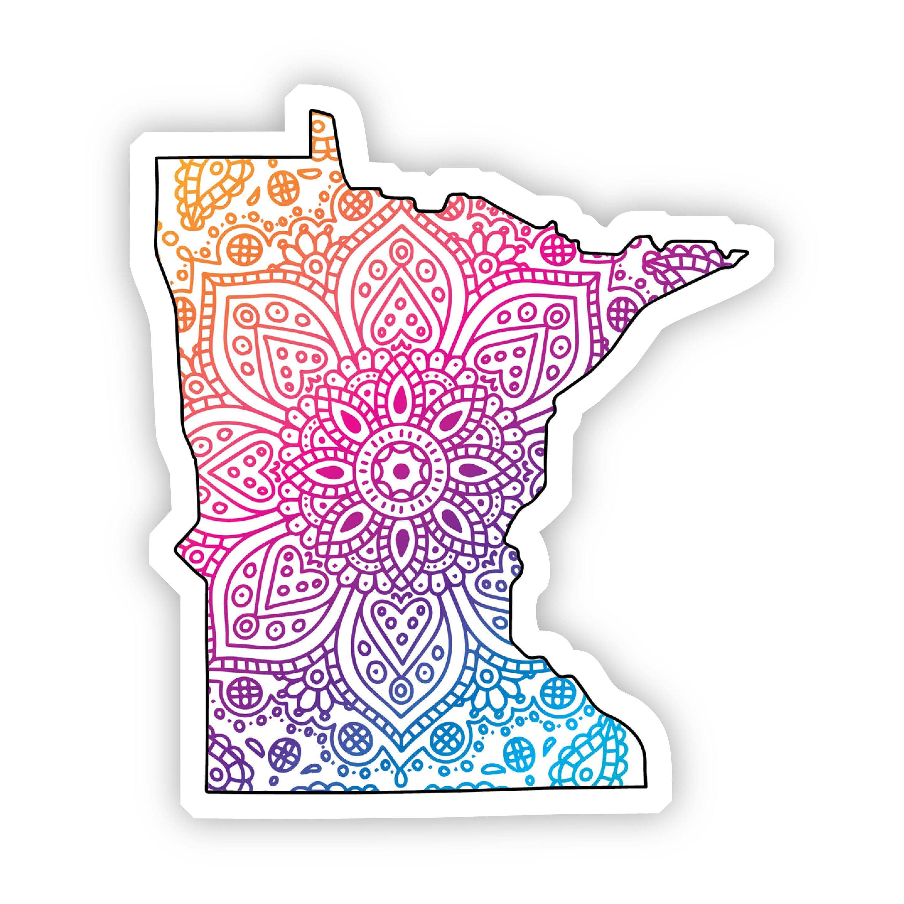  Minnesota Mandala Pattern Sticker、mySite、elrpsem3k