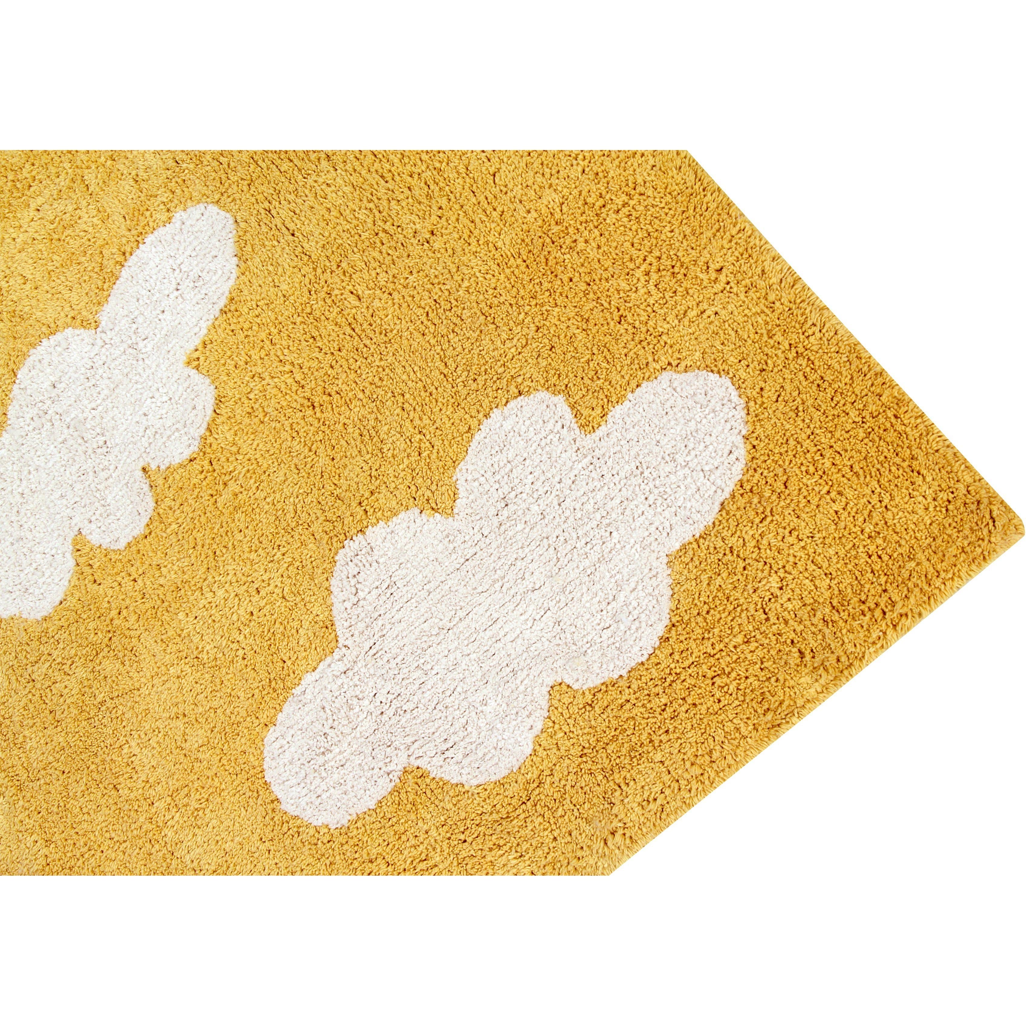 Clouds Mustard Machine Washable Area Rug、mySite、gigharbornorthrealestate