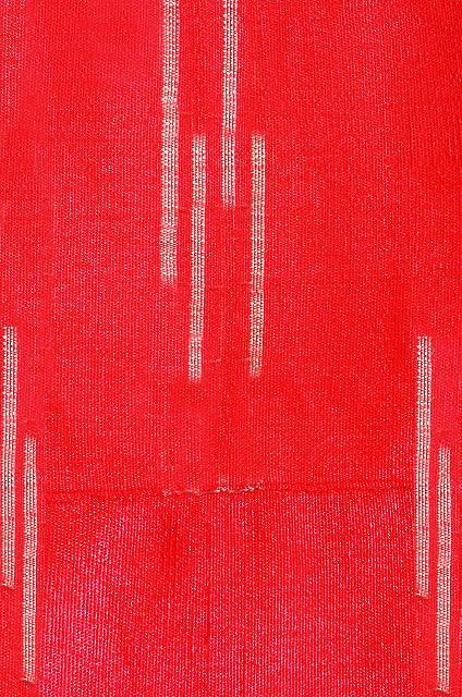 Red and Silver African Aso Oke Head Wrap-DPA444、mySite、solidvoid