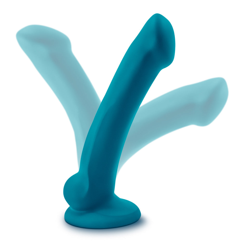 Temptasia By Blush® | Reina Realistic G-Spot Teal 7-Inch Long Dildo With Balls & Suction Cup Base、mySite、bottomscart