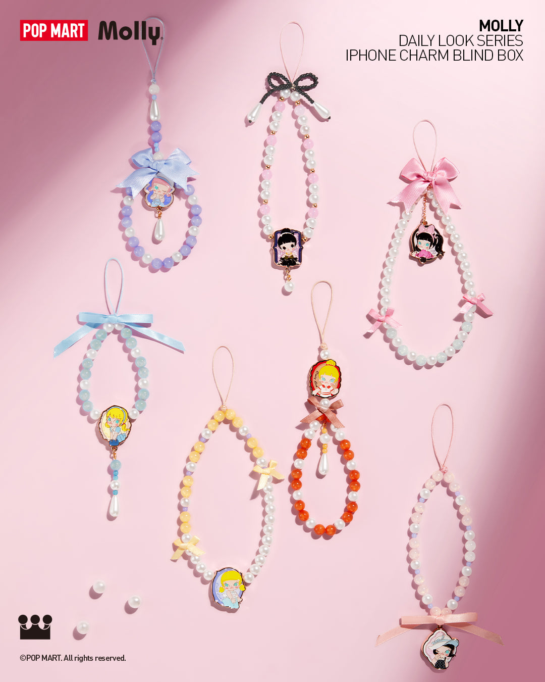  POP MART MOLLY Daily Look Series-Phone Charm Blind Box、mySite、greenlandpopulation