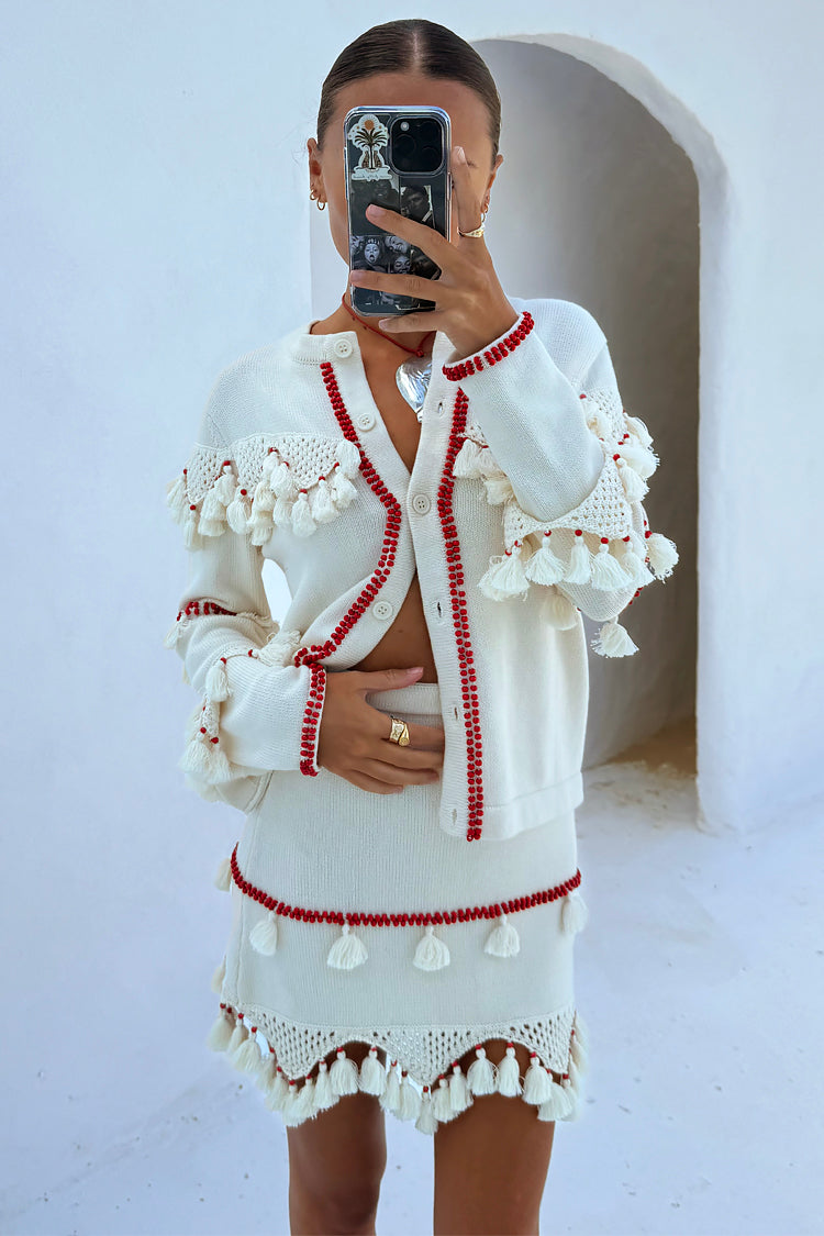 Ivory and Red Harper Cardigan、mySite、solidvoid