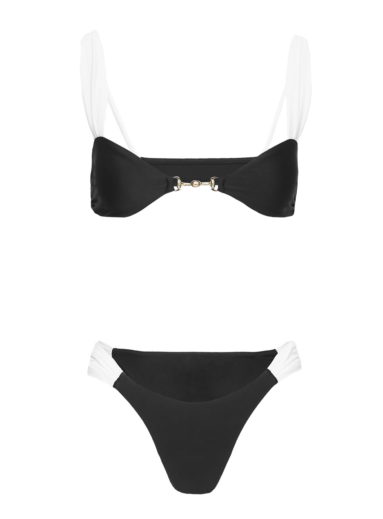 Siamese Bikini Top Black / White、mySite、solidvoid