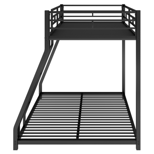 Metal Floor Bunk Bed, Twin over Full,Black(OLD SKU:MF193244AAB)、、casual