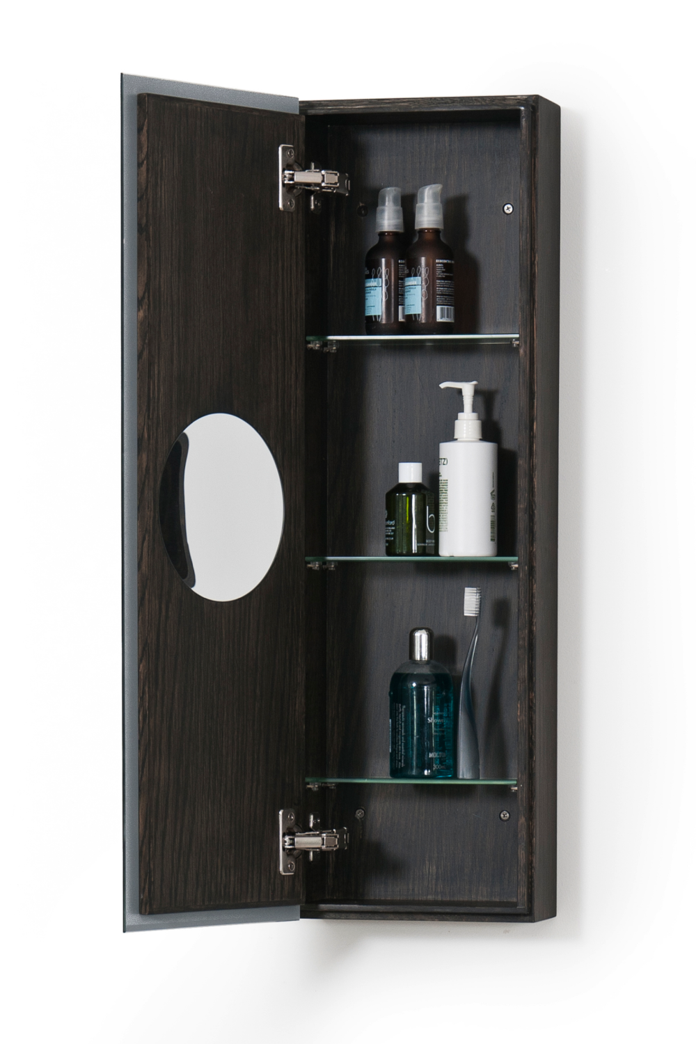 Oak Vertical Bathroom Cabinet with Mirror | Wireworks 800 Zone、mySite、neckold