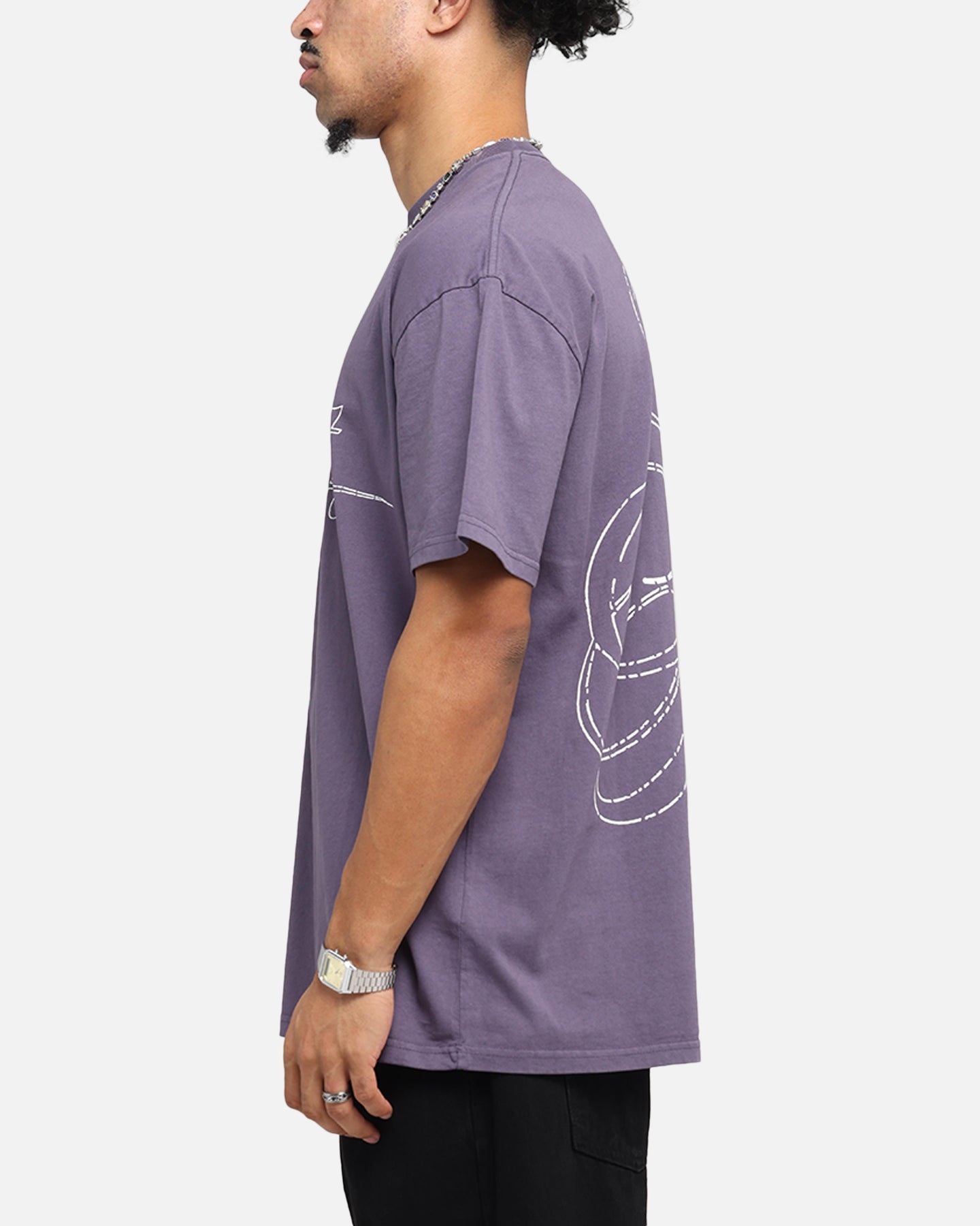 Saint Morta Cursive Boxy T-Shirt Purple、mySite、zt4zffjzw