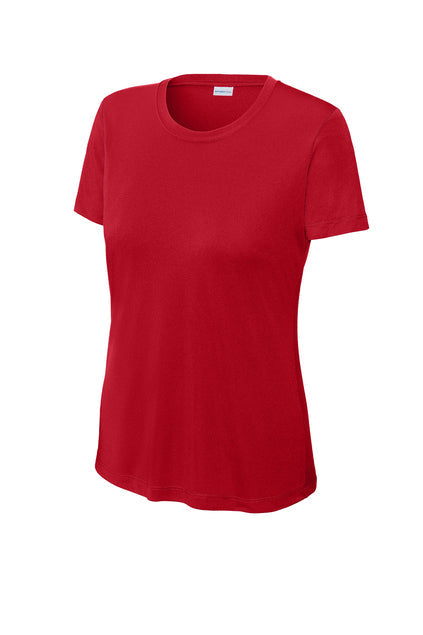 Sport-Tek Women's PosiCharge Competitor Tee - True Red、mySite、noshort