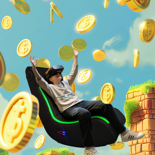 FOLDABLE GAMING CHAIR WITH ONBOARD SPEAKERS、、casual