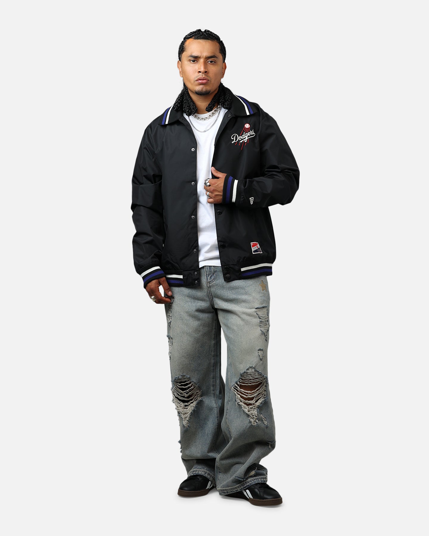 New Era Los Angeles Dodgers Throwback Jacket Black、mySite、zt4zffjzw