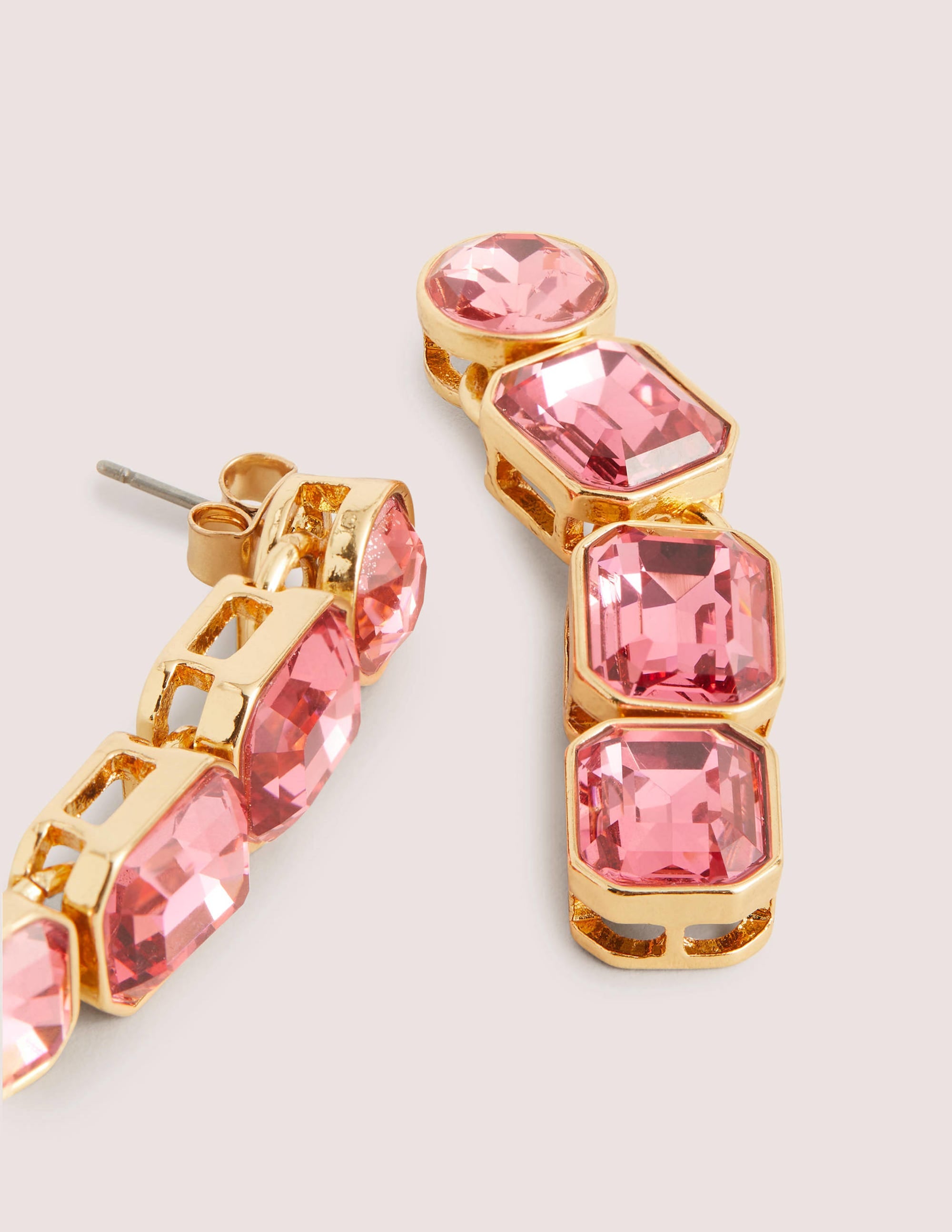  Long Jewel Drop Earrings-Pink、mySite、ashleygrahame