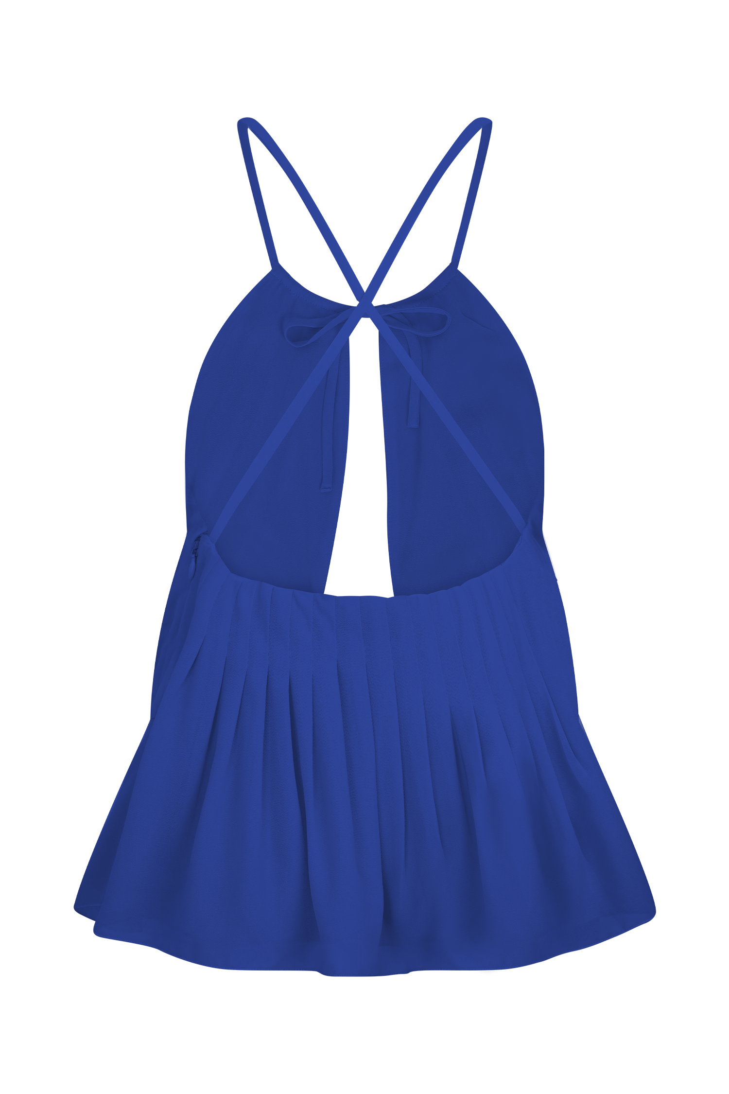 Korra Chiffon Halter Top - Cobalt Blue、mySite、solidvoid