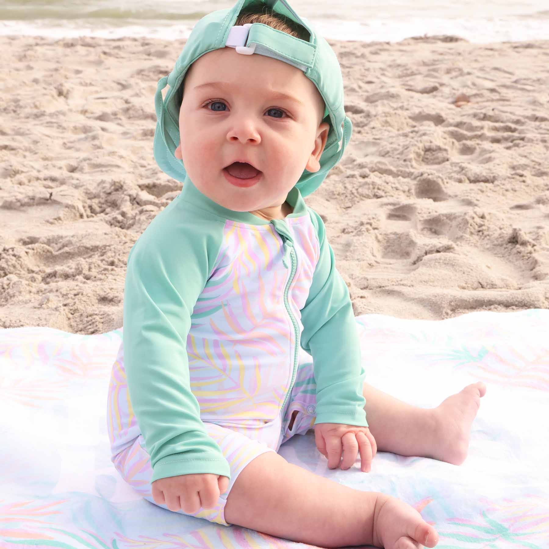  Long Sleeve Rash Guard Swim Romper Shortie | Island Palms、mySite、layawaytickets