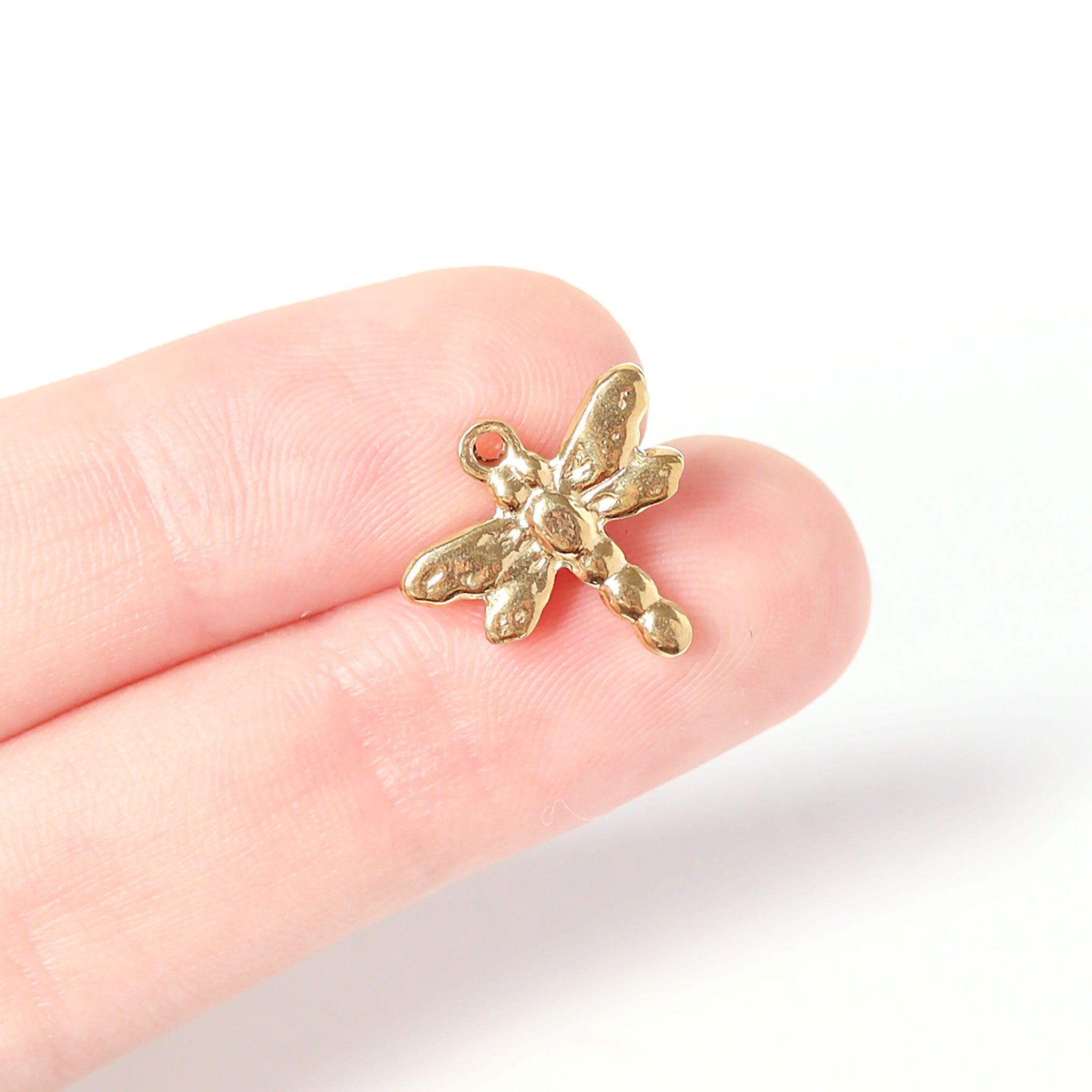 18K Gold PVD Stainless Steel Dragonfly Charm / PDL0103、mySite、dreamappss