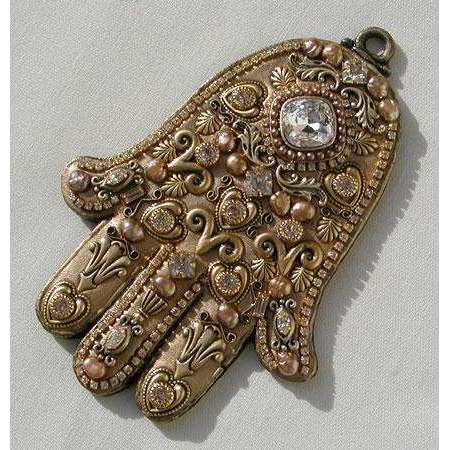 Michal Golan Goldtone Wall Hamsa with Swarovski Crystals、mySite、topwebapps