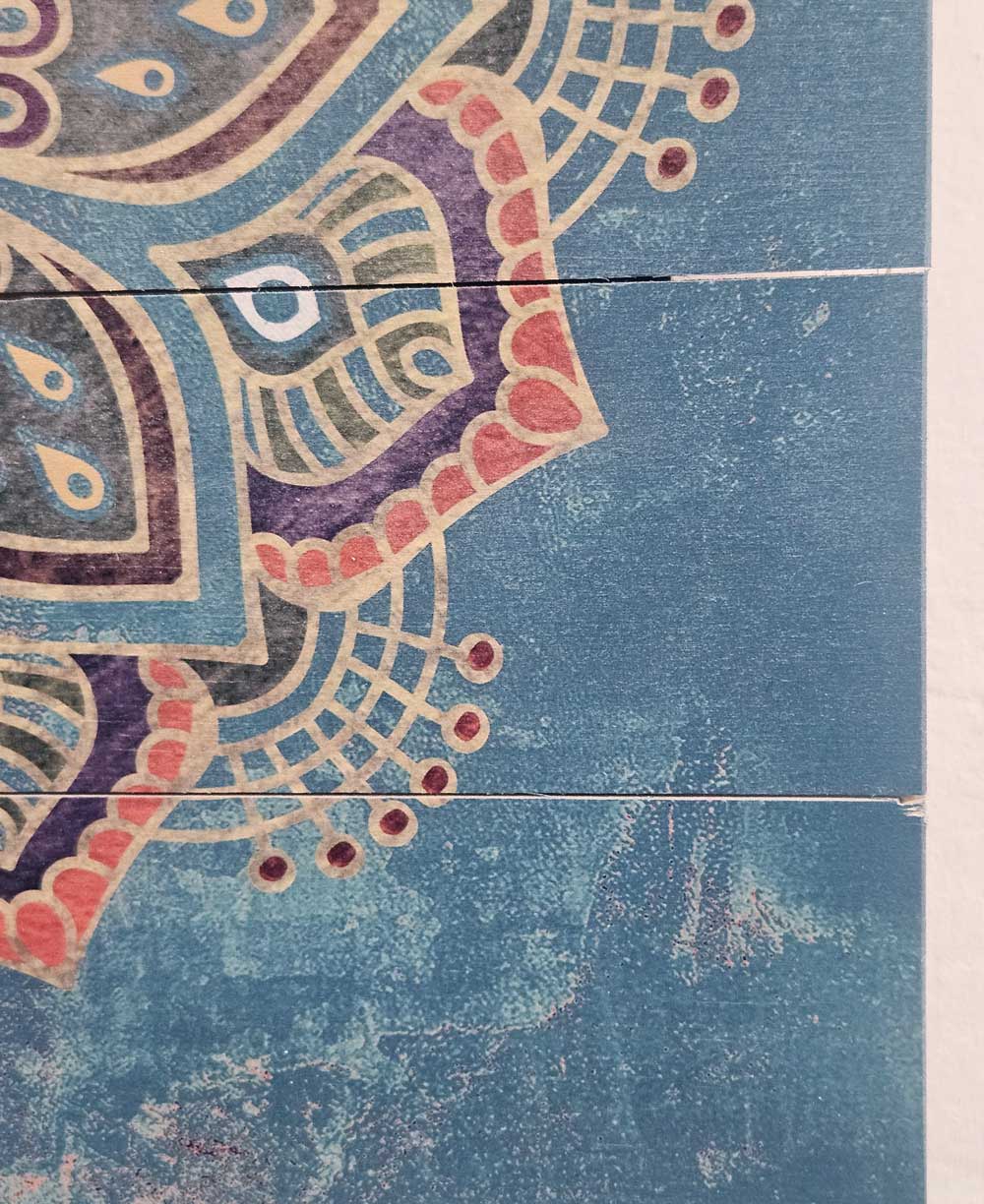 Imperfectly Perfect Teal Lotus Mandala Wood Pallet Wall Hanging、mySite、topwebapps