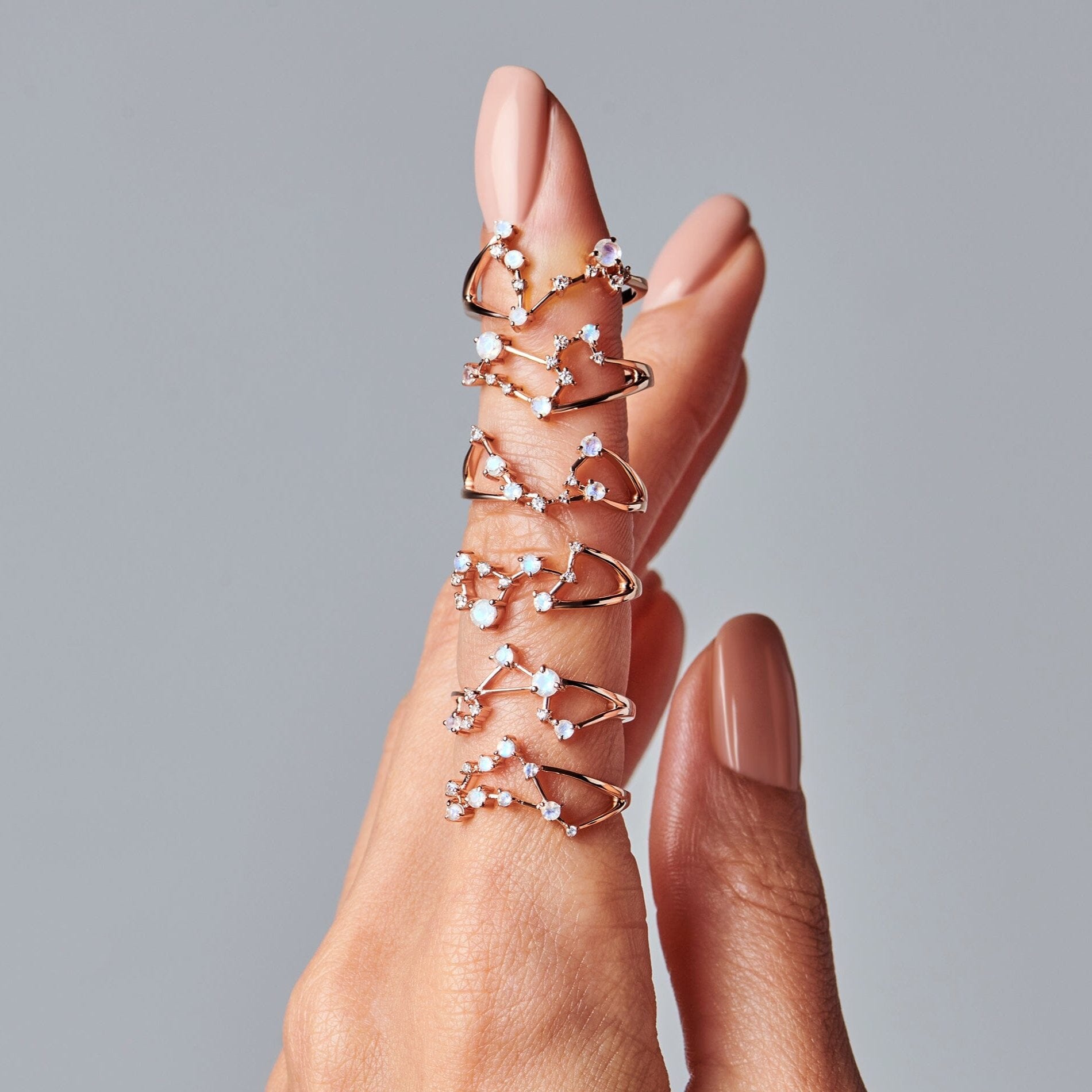 Moonstone Ring - Aquarius Zodiac Constellation、mySite、hinf8tx79