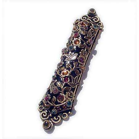 Michal Golan Swarovski Crystals on Black Mezuzah、mySite、topwebapps