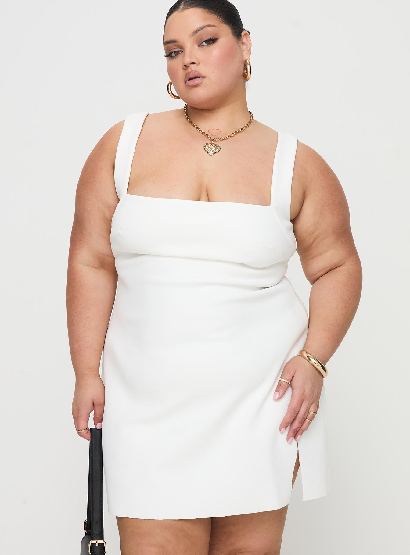 Bombshell Mini Dress White Curve、mySite、solidvoid