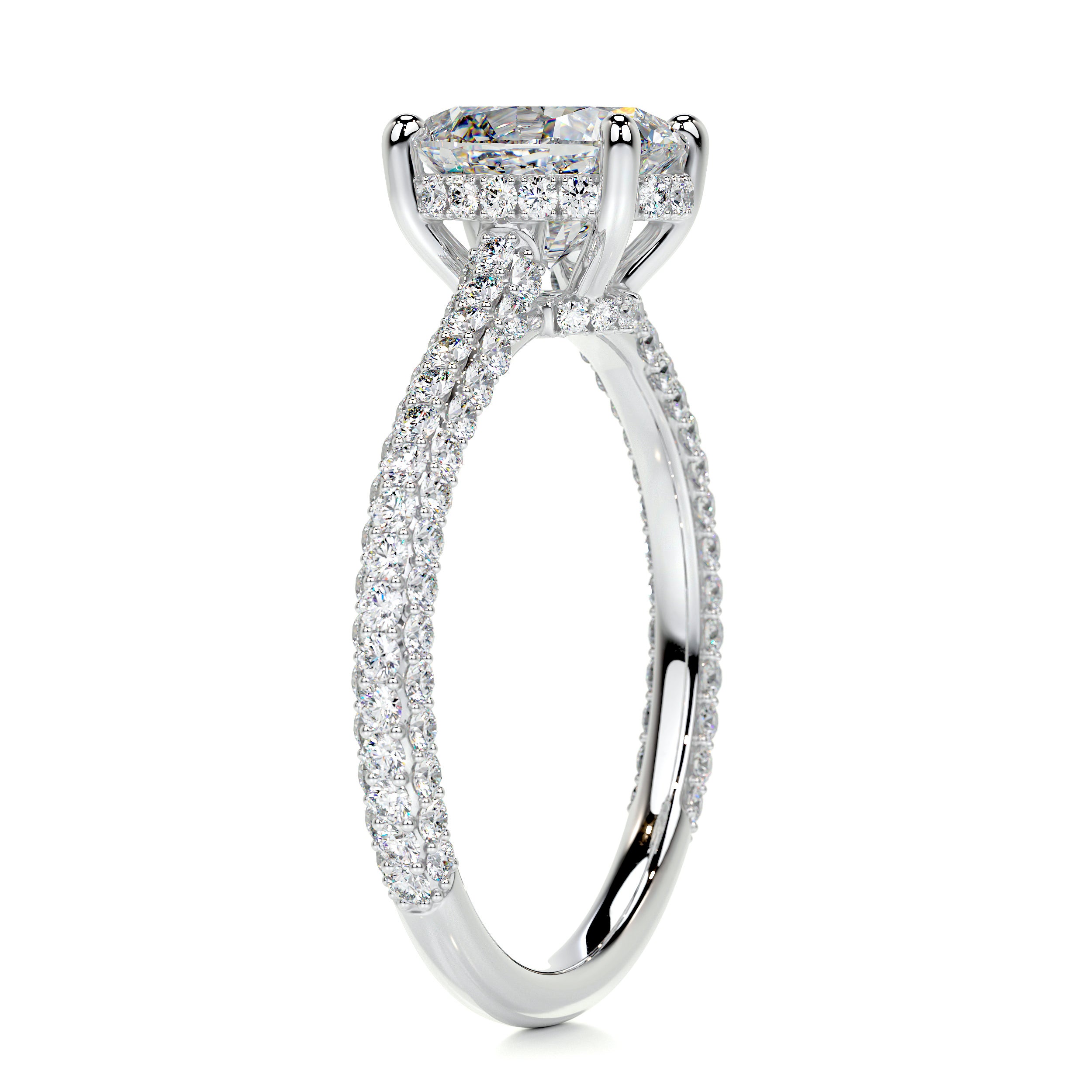 Rebecca Moissanite & Diamond Ring -18K White Gold、mySite、hinf8tx79