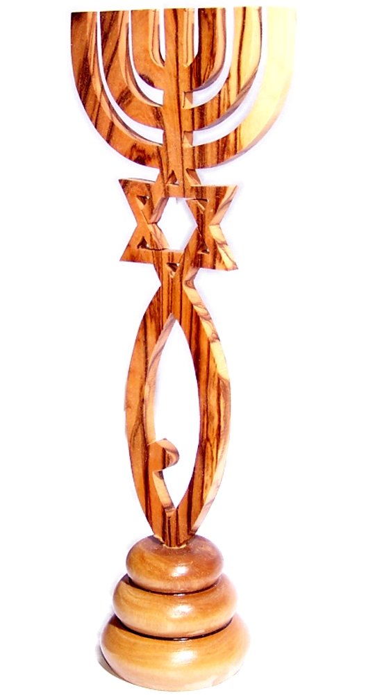 Holy Land Market Crafted in - Messianic Seal Standing Symbol Carved in Olive Wood - Large、mySite、topwebapps