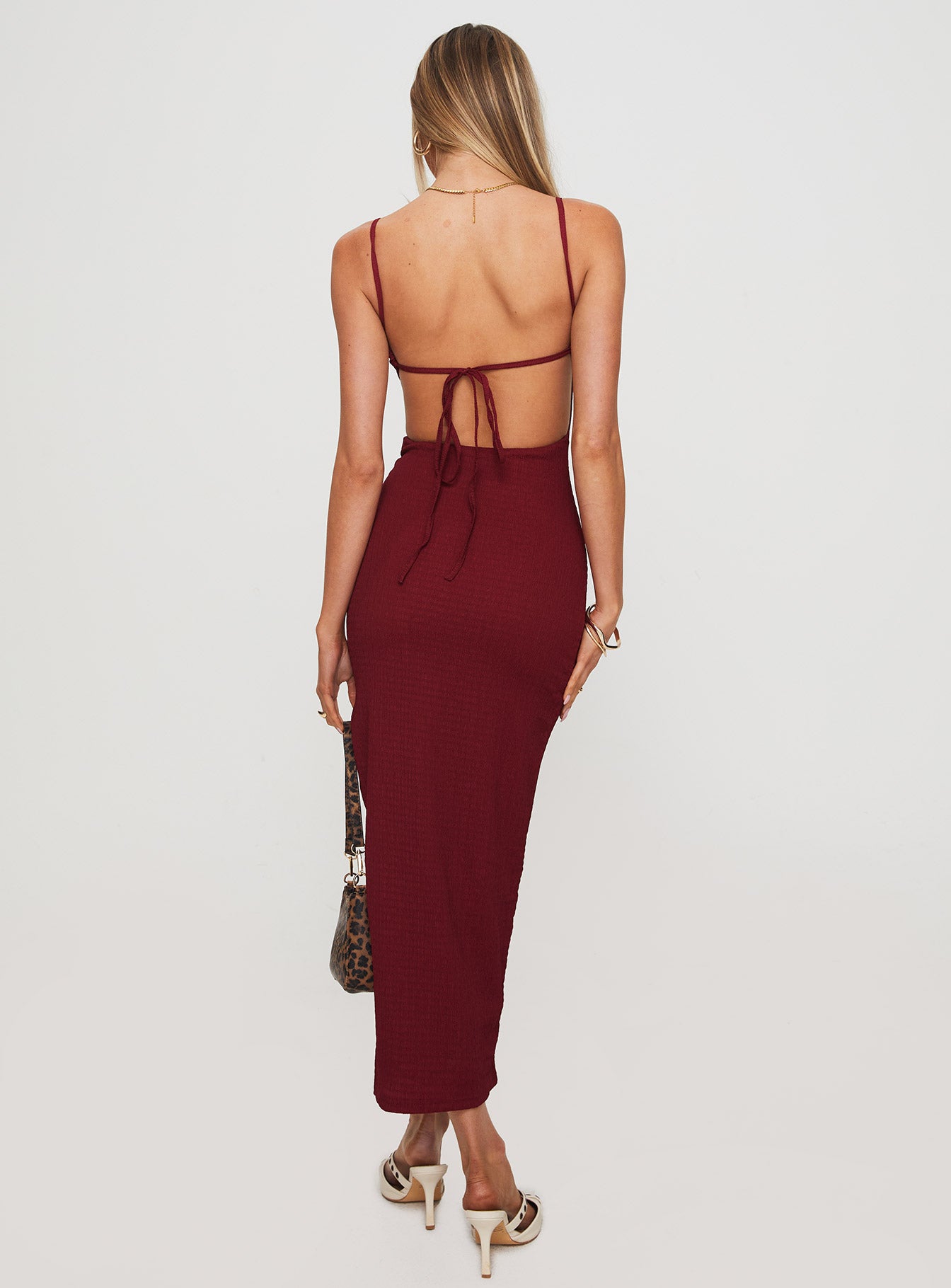 Elestria Maxi Dress Burgundy、mySite、solidvoid