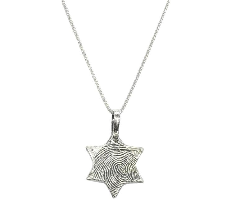  Sterling Finger Print Star of David Necklace、mySite、elrpsem3k