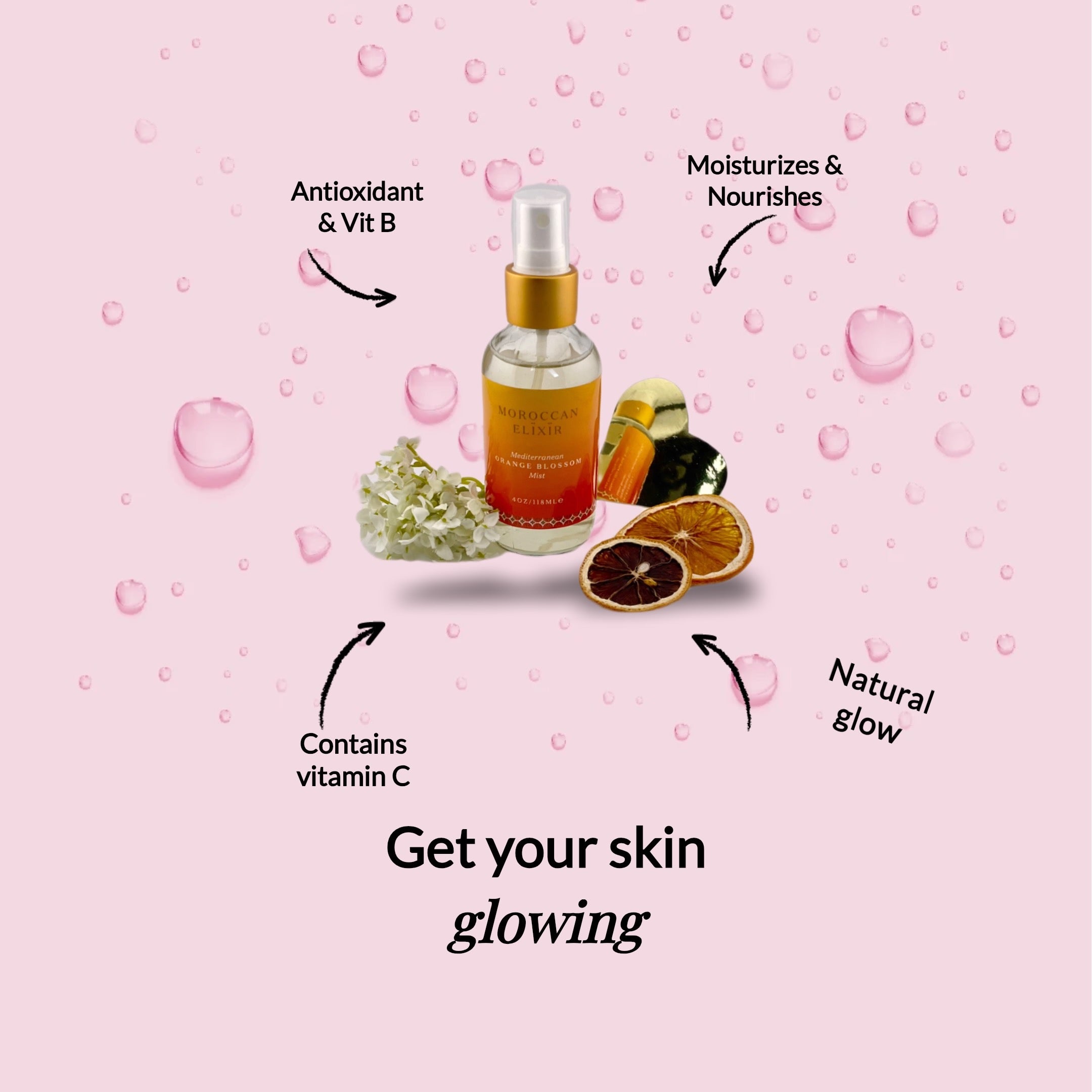  Mediterranean ORANGE BLOSSOM Face Mist (4oz)、mySite、elrpsem3k