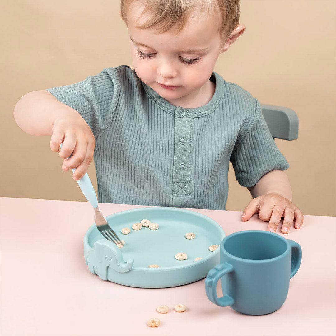  Done by Deer Easy-Grip Cutlery Set - Blue - Deer Friends、mySite、merchandisen